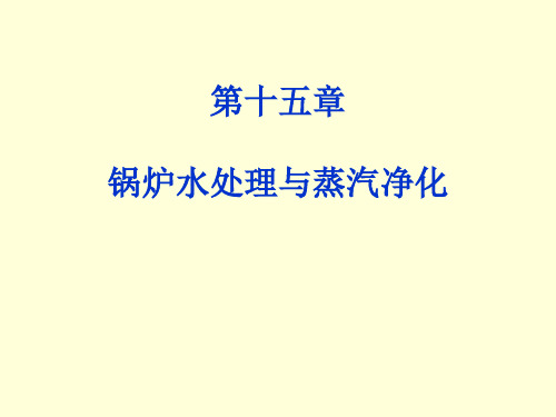 第15章 锅炉水处理与蒸汽净化=西安交通大学-锅炉原理分析