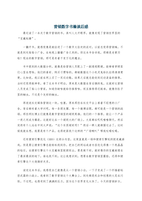 营销数字书籍读后感