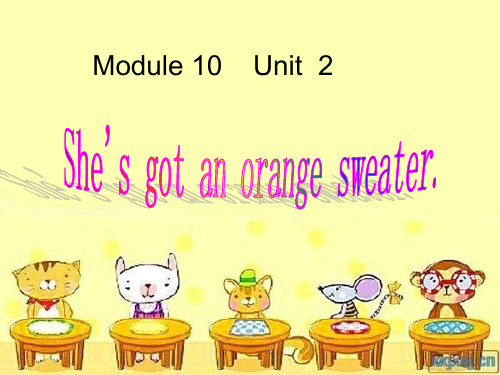 三年级英语下册课件-Module 10 Unit 2 She's got an orange sweater7-外研版（三起）