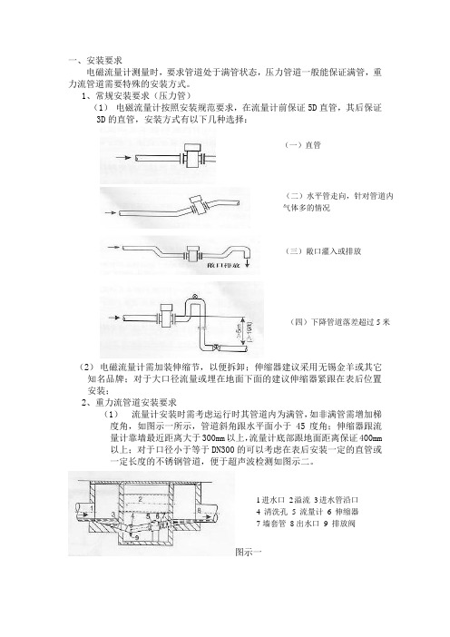 流量计安装规范