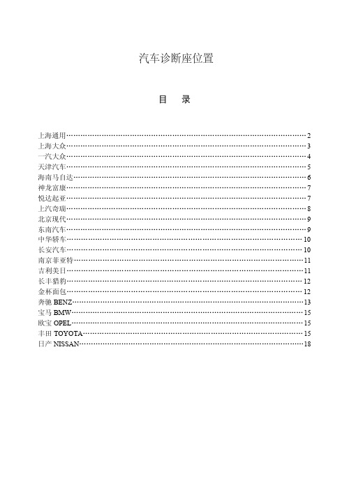 汽车OBD诊断座位置实物图