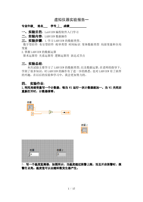 虚拟仪器作业