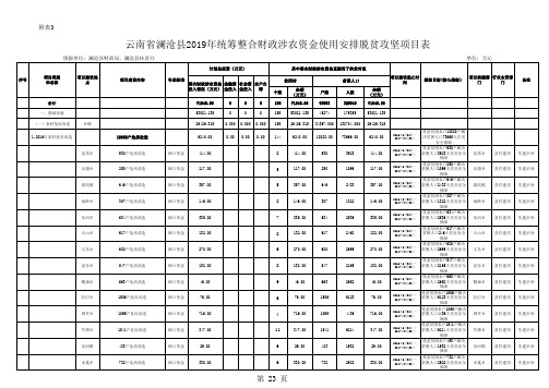 项目资金安排计划表