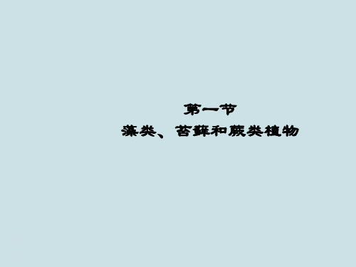 七年级生物上册第三单元第一章《生物圈中有哪些绿色植物》PPT课件