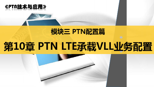 第10章：PTN LTE承载VLL业务配置