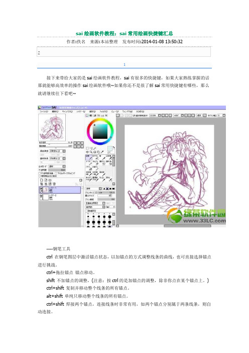 sai绘画软件快捷键的使用