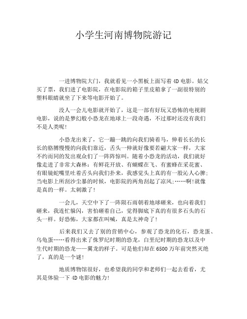 小学生河南博物院游记
