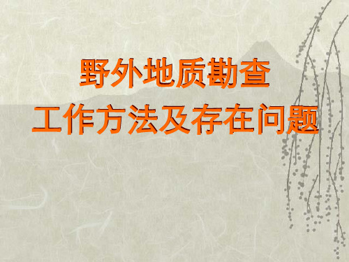 野外地质勘查工作方法及存在问题