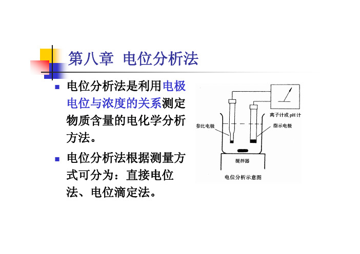 第八章电位分析法电位分析法是利用电极