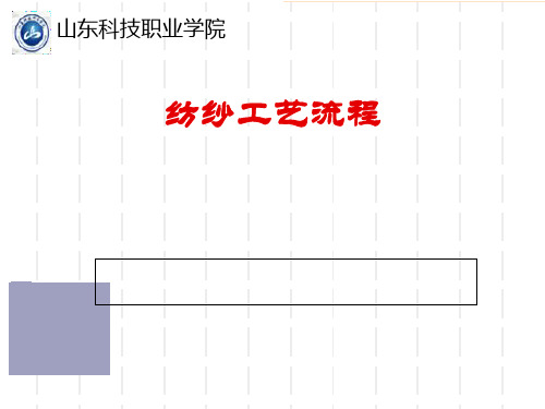 纺纱工艺流程概述(PPT 32页)