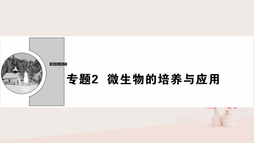 2017-2018学年高中生物 专题2 微生物的培养与应用 课题1 微生物的实验室培养课件 新人教版选修1