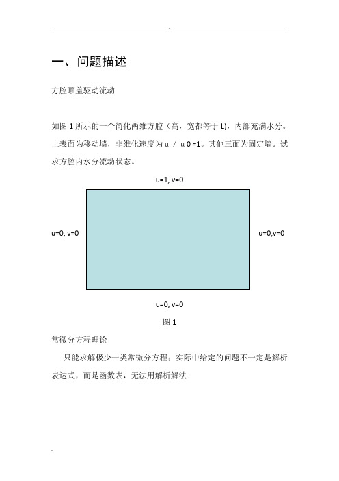 方腔顶盖驱动流动