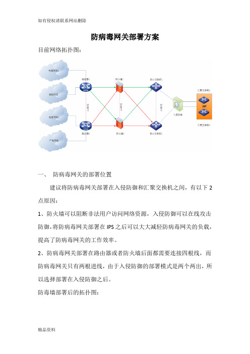 防病毒网关部署方案教学文稿