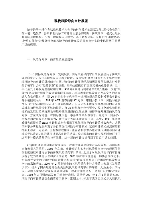 现代风险导向审计展望