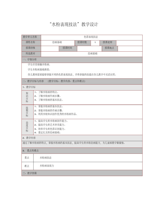 23水粉表现技法