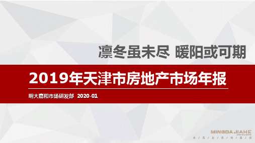 2019年天津市房地产市场年报