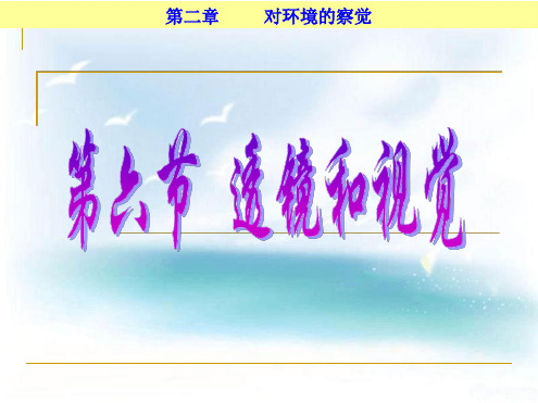 七年级下册科学课件 26透镜和视觉课件2浙教版