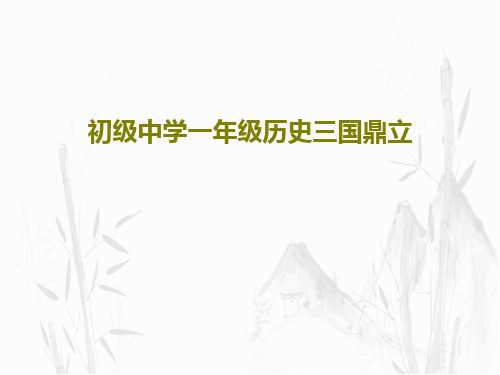 初级中学一年级历史三国鼎立共29页文档