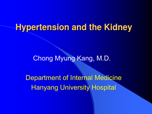 【高血压精品英文课件】Hypertension and the Kidney