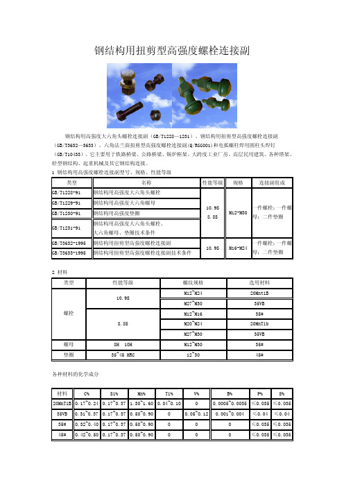 钢结构用扭剪型高强度螺栓连接副