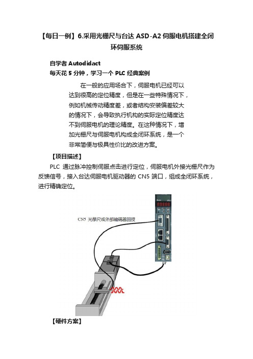 【每日一例】6.采用光栅尺与台达ASD-A2伺服电机搭建全闭环伺服系统