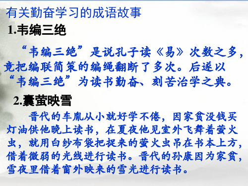 有关勤奋学习的成语故事