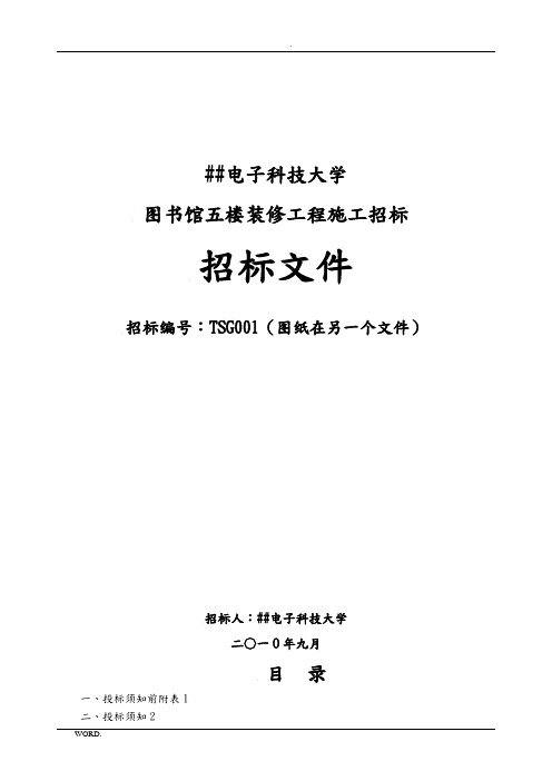 财富金融中心建安招标文件