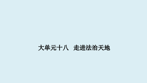 专题十八+走进法治天地+课件-2025年山西省中考道德与法治一轮复习