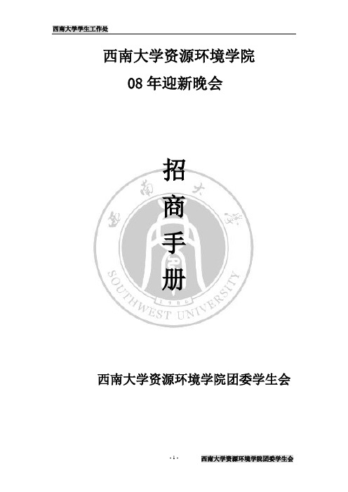 迎新晚会商业策划