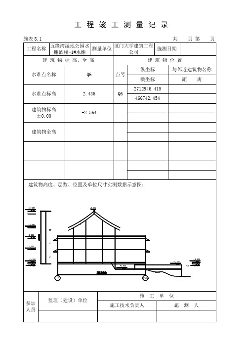 工程竣工测量记录