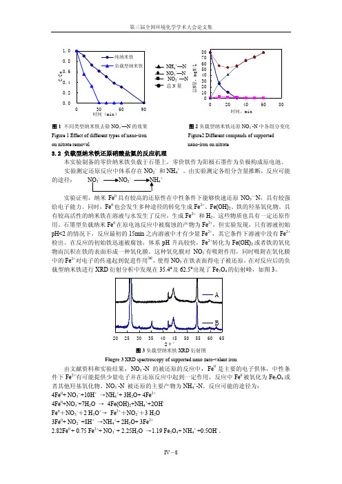 负载型纳米铁还原硝酸盐氮的反应机理探讨