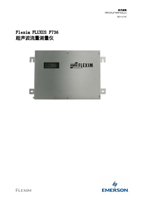 艾默生 Flexim FLUXUS F736 4 束液体流量计 数据表