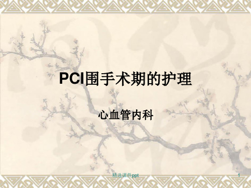 PCI围手术期的护理ppt课件