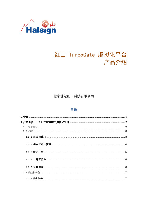 红山 TurboGate 虚拟化平台说明