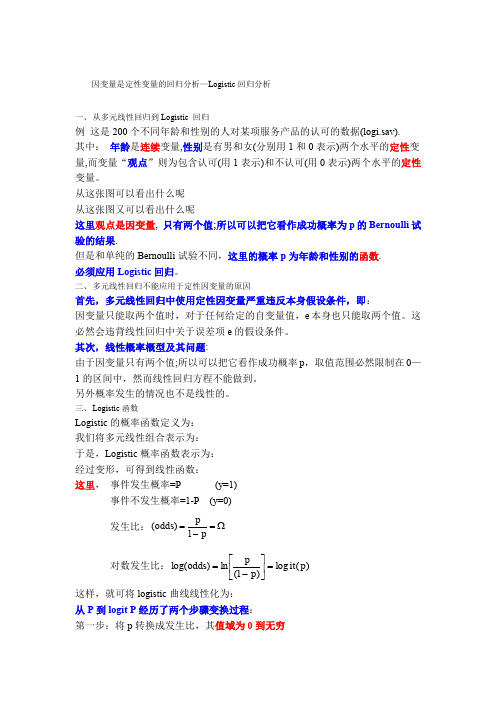 因变量是定性变量的回归分析—Logistic回归分析(1)