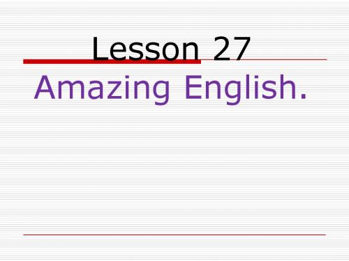 新冀教版七年级英语下册unit5 lesson 27 优质课课件