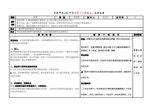 人教版八年级上生物圈中的其他生物细菌和真菌真菌【全国一等奖】