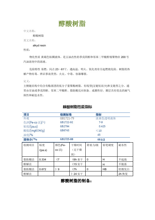 醇酸树脂