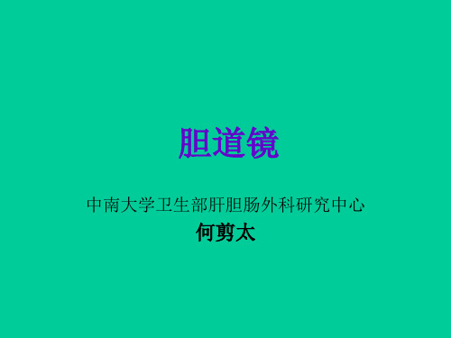 胆道镜的使用