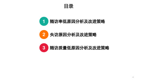 患者随访率低原因分析及对策PPT课件