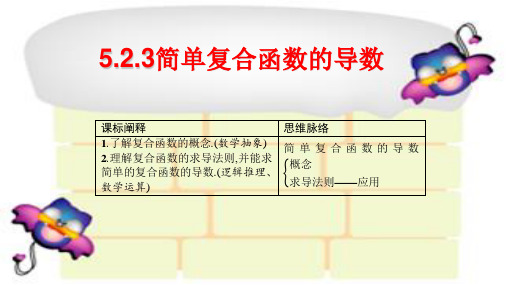 简单复合函数的导数 课件-高中数学人教A版(2019)选择性必修第二册