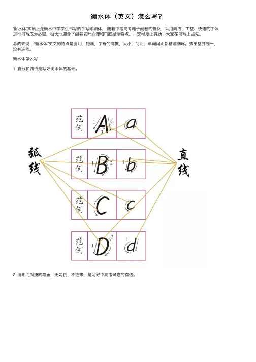 衡水体（英文）怎么写？