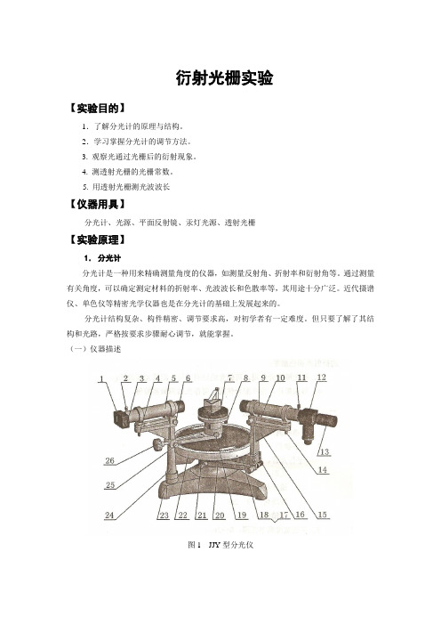 衍射光栅实验