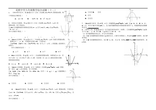 2014黄冈市武穴市花桥中学九年级数学综合试题(12)