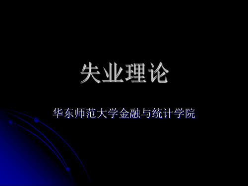 宏观经济学课件 失业理论课件