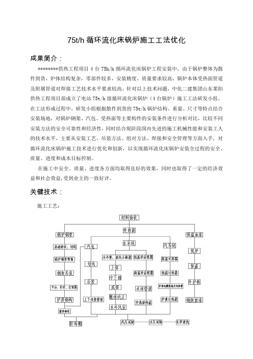 成果发布75th循环流化床锅炉施工优化