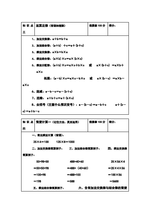 简便运算知识总结