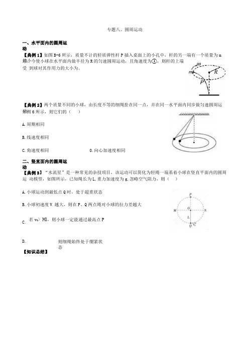 专题八、圆周运动练习