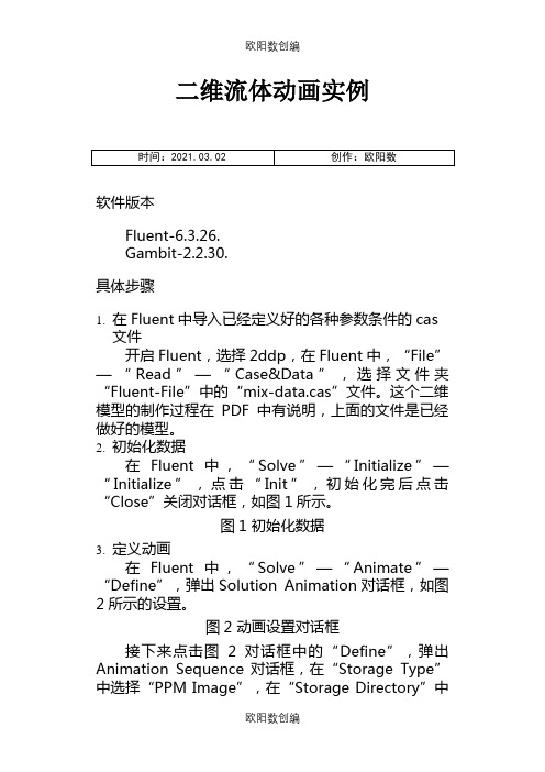 Fluent 动画 制作 教程之欧阳数创编