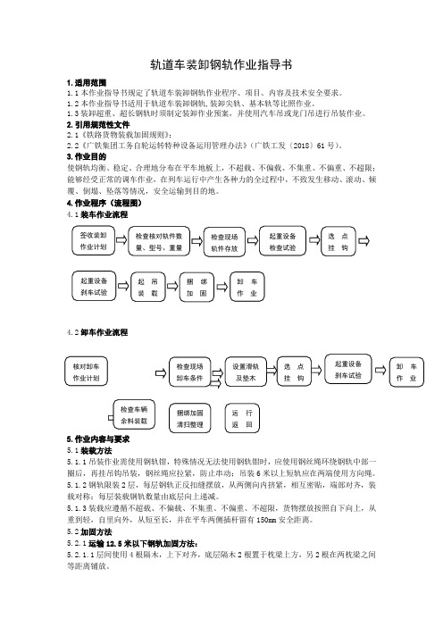 轨道车装卸钢轨作业指导书